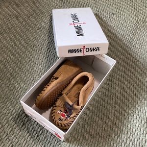 Minnetonka Toddler Thunderbird II Taupe Moccasins